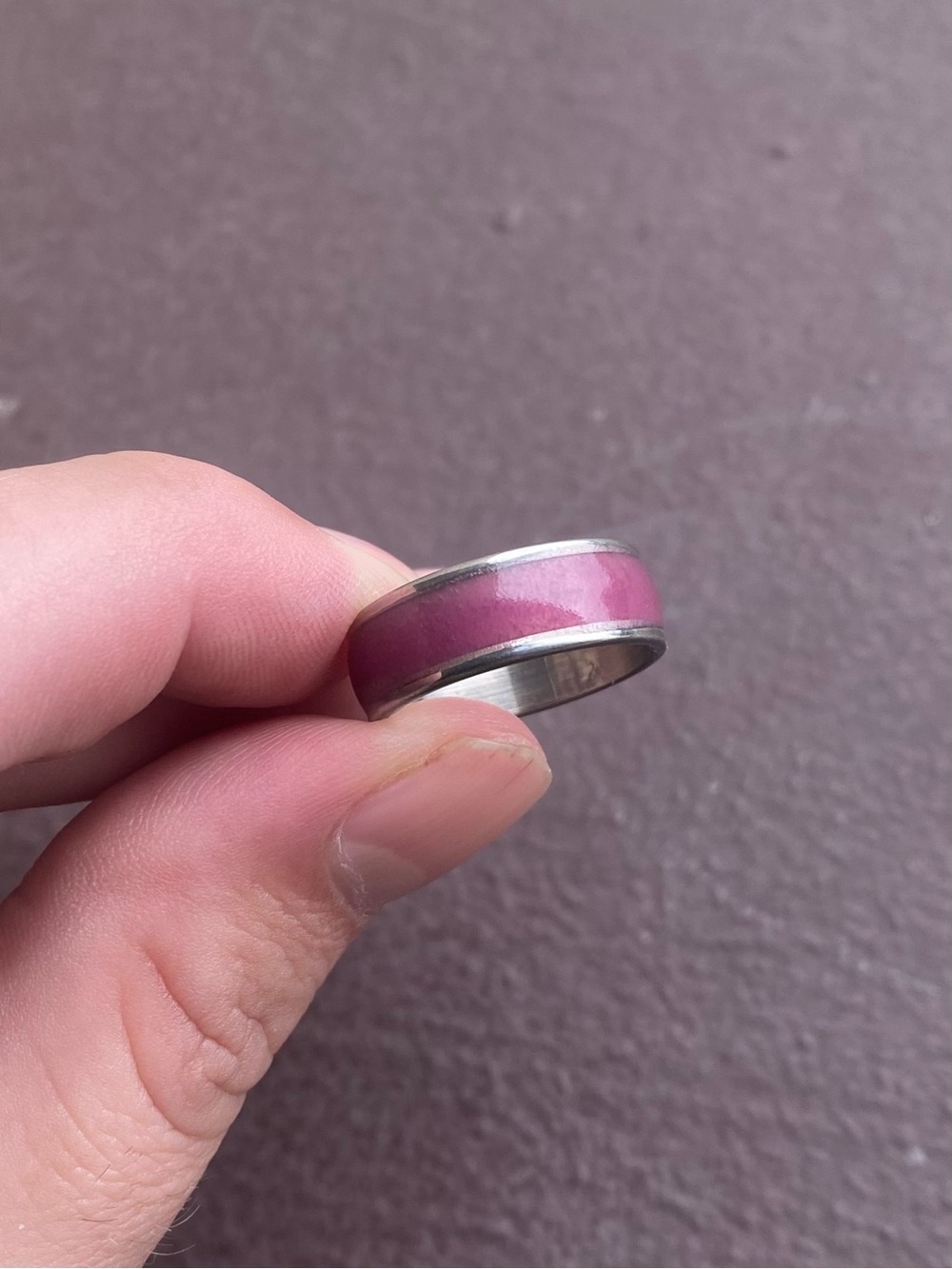 Mood Ring - Stainless Steel Polished Finish Comfort Wear Size 7.5